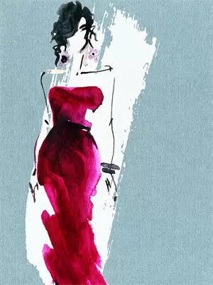 杨絮飞山水画